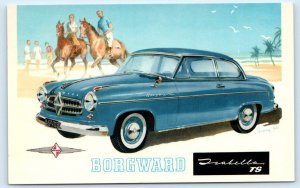 AUTOMOBILE ADVERTISING ~ Circa 1950s BORGWARD ISABELLA German Car Postcard