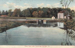 Postcard Rider Park Lake Cambridge Springs PA