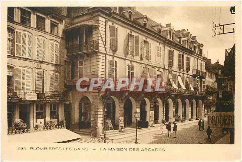 Old Postcard Plombieres les Bains La Maison des Arcades