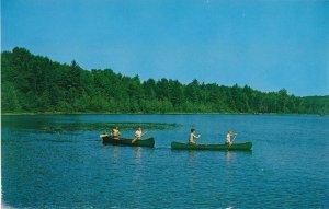 Boy Scouts Canoe on Lake Coan at Camp 12 Pines - Oswego County NY, New York