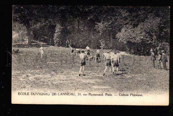 047035 FRANCE PARIS athlete School on Lesson Vintage