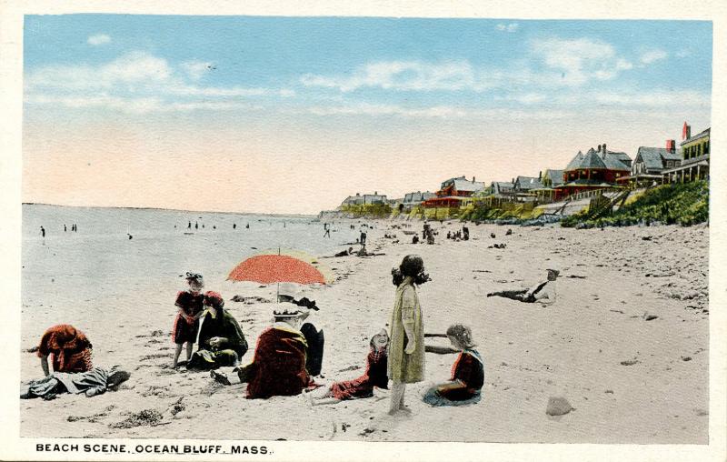 MA - Ocean Bluff. Beach Scene