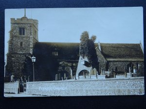 London Harrow PINNER St John the Baptist Church c1906 RP Postcard