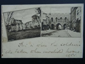 Southampton NETLEY ABBEY & THE BAR GATE 2 insets c1902 UB Postcard by Tucks 2235