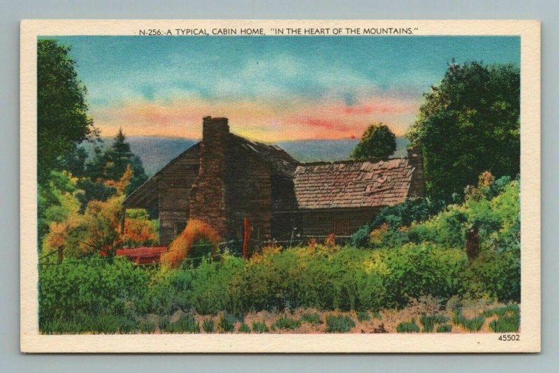 A Typical Cabin Home, In The Heart Of The Mountains., North Carolina Postcard 