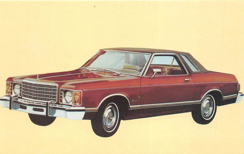 1975 Ford Granada Ghia @ Dor Car Advertising Postcard