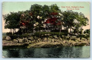 Stamford CT Connecticut Wallacks Point Mansion Postcard