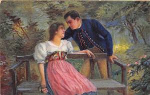 BT2084 le costumes nationaux couple  painting types czech republic