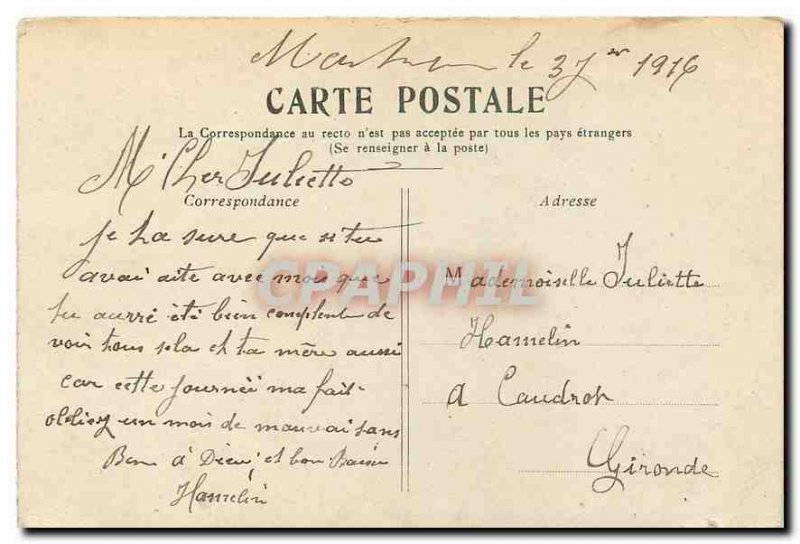 Old Postcard Paris Place de la Concorde