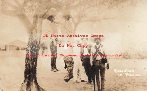 Mexico Border War, RPPC, Two Men Executed by Hanging in Mexico