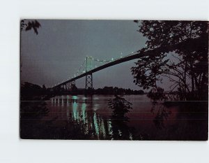 Postcard 1000 Islands Bridge, Alexandria Bay, New York