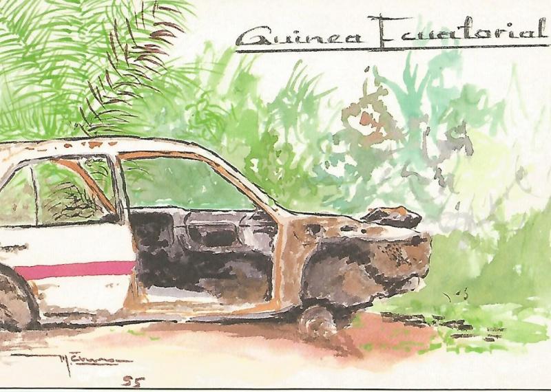 Postal 50582: GUINEA ECUATORIAL - Dibujo de Manuel Evana