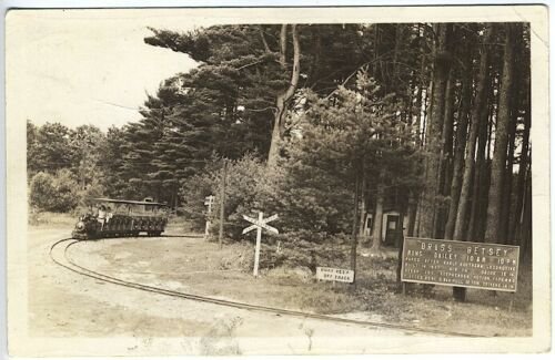 Keene NH Brass Betsey Miniature Train Built in 1927 RPPC Real Photo Postcard 