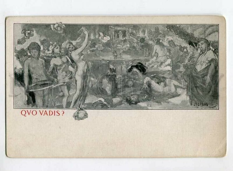 3151041 ART NOUVEAU Quo Vadis NUDE DANCER vintage PC