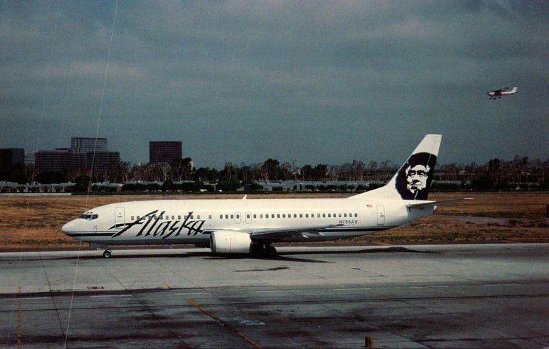 Alaska Airlines Boeing B-737-4Q8 At John Wayne Airport Orange County California