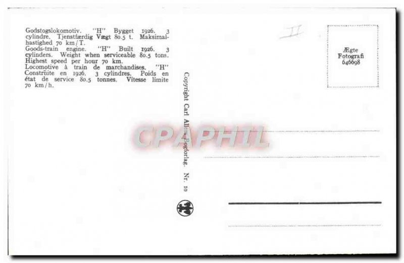 Postcard Modern Train Locomotive H