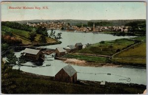 Mahone Bay N.S. Nova Scotia Canada Postcard V & Sons 1910s Waterfront H82