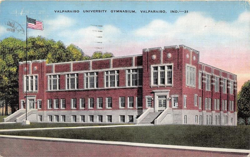 Valparaiso Indiana~Valparaiso University Gymnasium~1942 Postcard