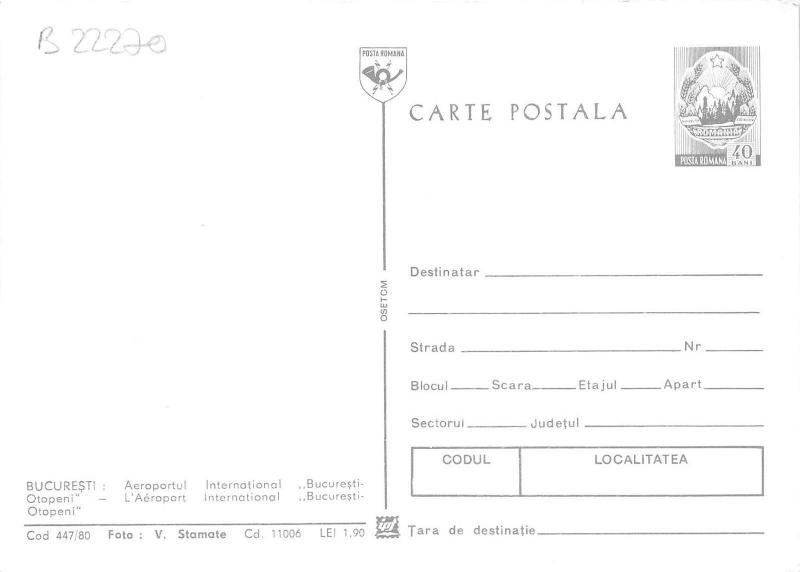 B22270 Romania Bucuresti Airport