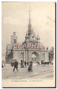 Paris Old Postcard Church of Saint Laurent