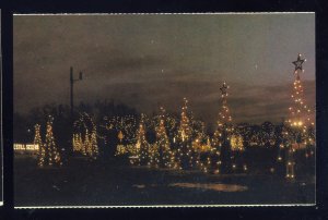 Attleboro, Massachusetts/MA Postcard, Glow Of Shrine At Night, La Salette Shrine