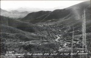 Bisbee AZ Birdseye View Real Photo Postcard