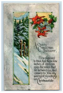 c.1910 Cheery Christmas Poem w/1918 Red Cross Stamp Vintage Postcard P51