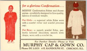 CHICAGO, IL    Advertising MURPHY CAP & GOWN Co.  Confirmation Robes  Postcard