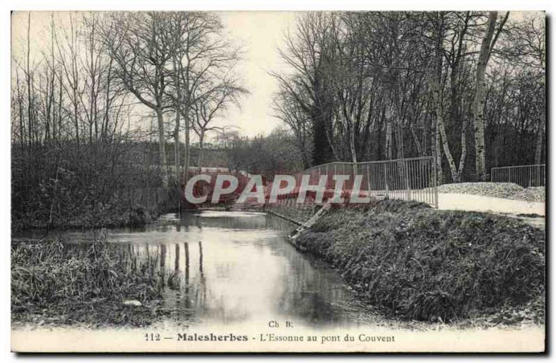 Malesherbes Postcard Old L & # 39Esonne convent Bridge