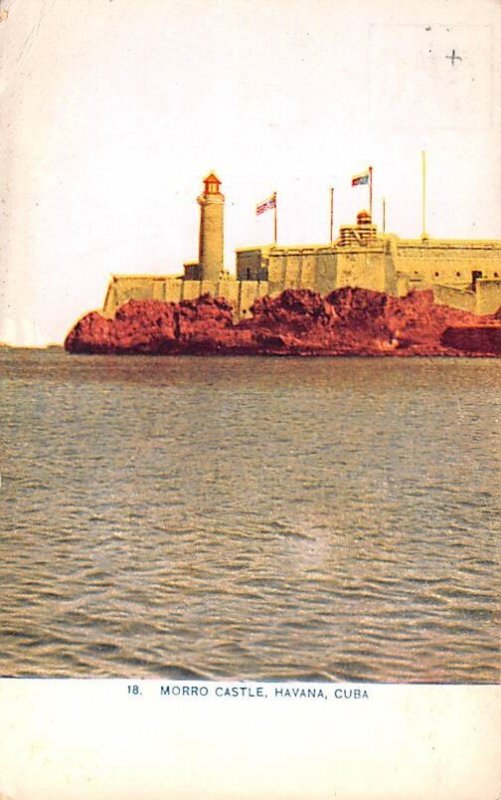 Morro Castle Havana Cuba, Republica de Cuba Writing on back 