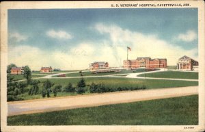 Fayetteville Arkansas US Veteran's Hospital c1930-50s Vintage Postcard