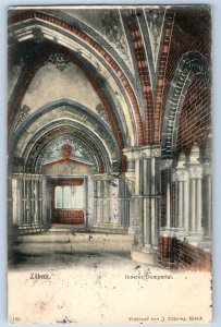 Lübeck Schleswig-Holstein Germany Postcard Inner Cathedral Portal c1910 Posted