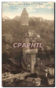 Old Postcard Freiburg Fair Berne and the Red Tower