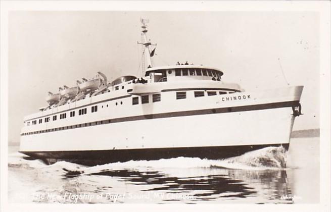 Washington Seattle Flagship Of Puget Sound M V Chinook Real Photo