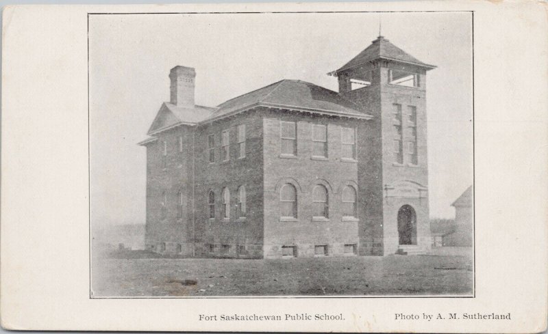 Fort Saskatchewan Alberta Public School Unused Sutherland Litho Postcard G98