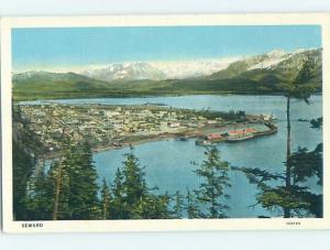 Unused Linen POSTCARD FROM Seward Alaska AK HM9106