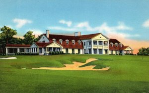 Postcard Bridgeport CT Brooklawn Country Club Golf Course Clubhouse