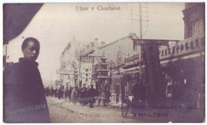 China Charbin St Scene Real Photo RPPC Czech Legion 1920 24991