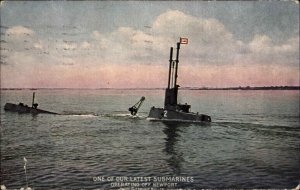 US Subs Submarines - Newburyport MA Clothing Adv on Back Postcard