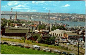 Postcard BRIDGE SCENE Between Halifax & Dartmouth Nova Scotia NS AK2252