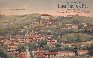 LUIGI BOSCA & FIGLI CANELLI ITALY ALCOHOL WINE ADVERTISING POSTCARD (c. 1906)