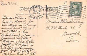 Beverly High School Real Photo - Beverly, Massachusetts MA