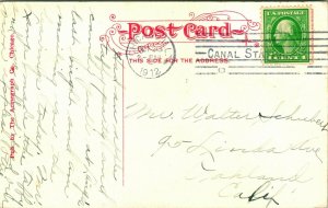 Vtg Postal 1912 Chicago Illinois Il Garfield Parque Escena Puente Acmegraph