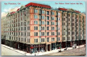 Vtg San Francisco California CA Palace Hotel Before Fire 1907 Old View Postcard