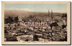 Old Postcard Cholet Aerial view