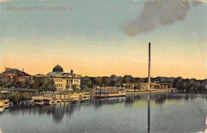 Rockford Illinois Water Works Park Historic Bldgs Antique Postcard K34414