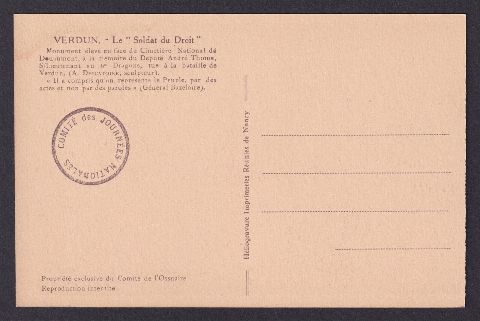 Lot 4 cartes postales anciennes GUERRE 14-18 WW1 VERDUN 5