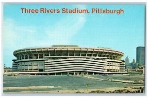 Pittsburgh Pennsylvania PA Postcard Three Rivers Stadium Building Exterior c1960