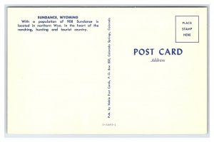 Sundance Wyoming Aerial View Postcard