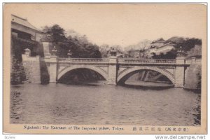 Bridge, Nijiubashi  The Entrance Of The Imperial Palace, Tokyo, Japan, 1900-1...